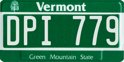 VT license plate DPI779