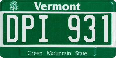 VT license plate DPI931