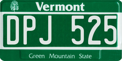 VT license plate DPJ525