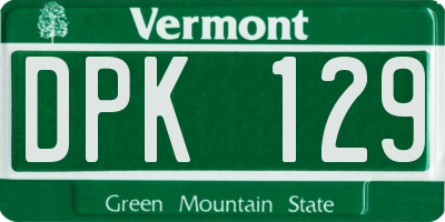 VT license plate DPK129