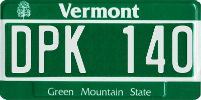 VT license plate DPK140