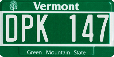 VT license plate DPK147