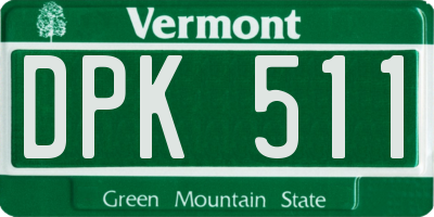 VT license plate DPK511