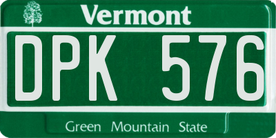 VT license plate DPK576