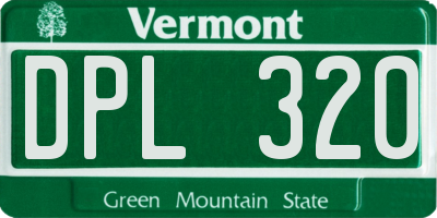VT license plate DPL320