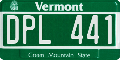 VT license plate DPL441