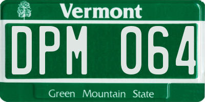 VT license plate DPM064
