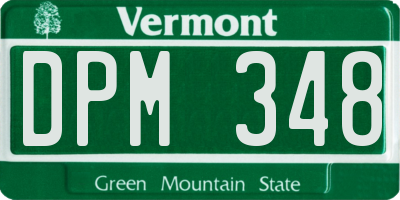 VT license plate DPM348