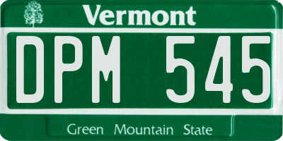 VT license plate DPM545