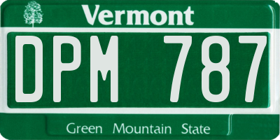 VT license plate DPM787