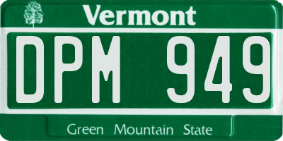VT license plate DPM949