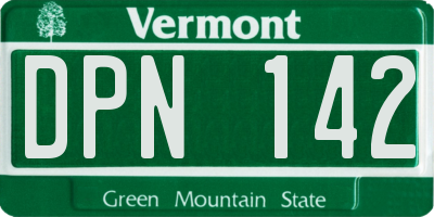 VT license plate DPN142