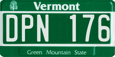 VT license plate DPN176