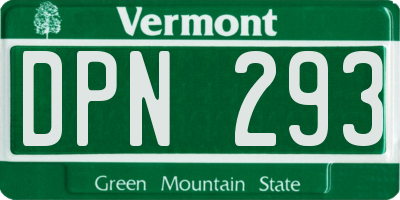 VT license plate DPN293