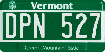 VT license plate DPN527