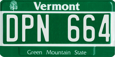 VT license plate DPN664
