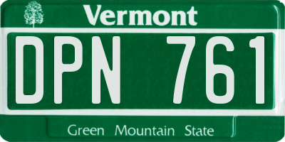 VT license plate DPN761