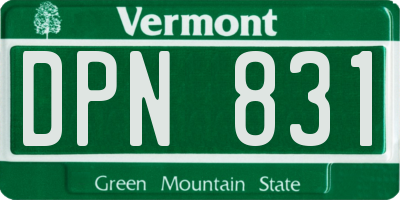 VT license plate DPN831