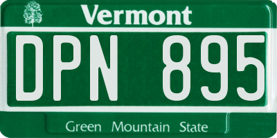 VT license plate DPN895