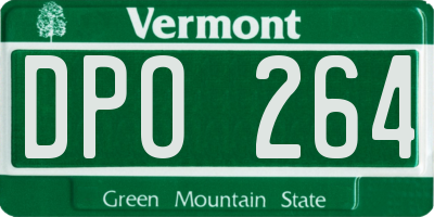 VT license plate DPO264