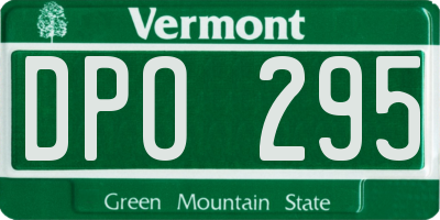 VT license plate DPO295