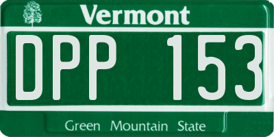 VT license plate DPP153
