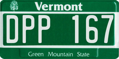 VT license plate DPP167