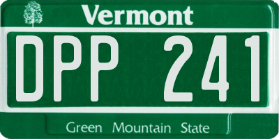 VT license plate DPP241