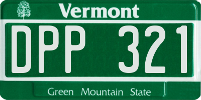 VT license plate DPP321
