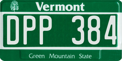 VT license plate DPP384
