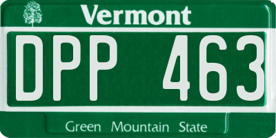 VT license plate DPP463