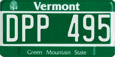 VT license plate DPP495