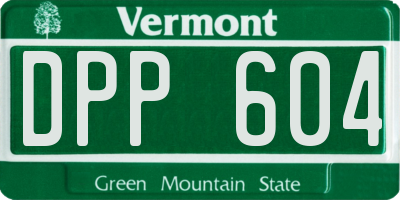 VT license plate DPP604