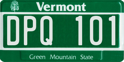 VT license plate DPQ101