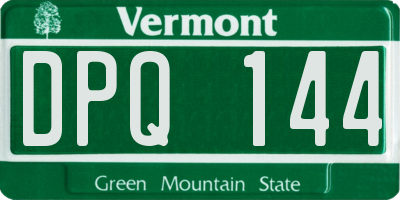 VT license plate DPQ144