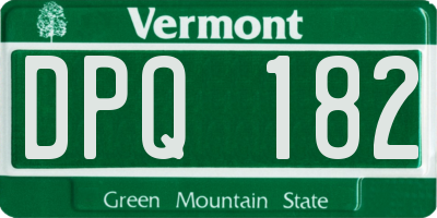 VT license plate DPQ182