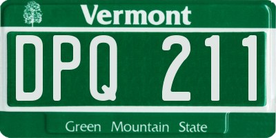 VT license plate DPQ211