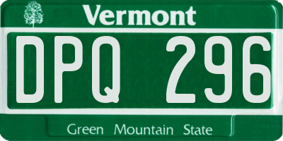 VT license plate DPQ296