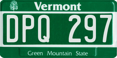 VT license plate DPQ297