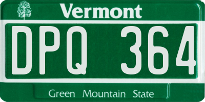 VT license plate DPQ364