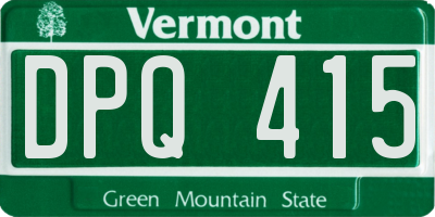 VT license plate DPQ415