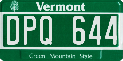 VT license plate DPQ644