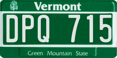 VT license plate DPQ715
