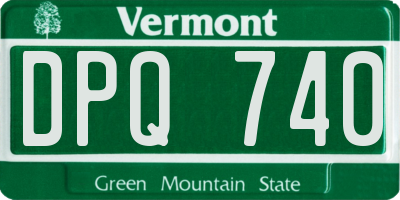 VT license plate DPQ740