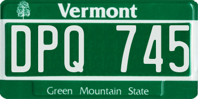 VT license plate DPQ745