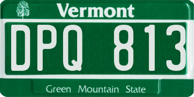 VT license plate DPQ813