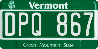 VT license plate DPQ867