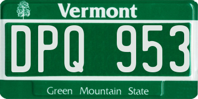VT license plate DPQ953