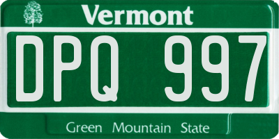 VT license plate DPQ997
