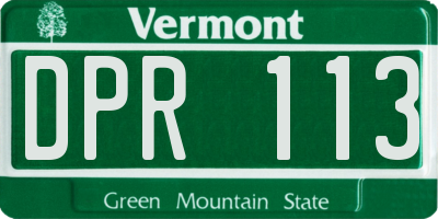 VT license plate DPR113